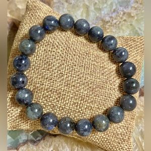 LABRADORITE CRYSTAL GEMSTONE Bracelet. Quality AA Grade 10mm beads. Handcrafted
